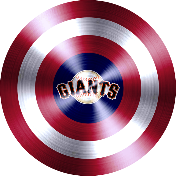 Captain American Shield With San Francisco Giants Logo vinyl decal